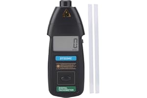 WALFRONT Digital Tachometer, DT2234C Handheld Digital Tachometer 2.5-99999RPM Accuracy Non- Measurement Speed Meter with User Manual