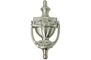 Exclusively Irish Claddagh Door Knocker for Front Door Celtic Brass Knocker Welcome Gift for Home 8'' (Satin Nickel)
