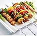 Dealglad 50pcs Camping Picnic Flat Stainless Steel Barbeque BBQ Skewers Grill Shish Kebab Kabob Meat Sticks Needle (38cm / 15