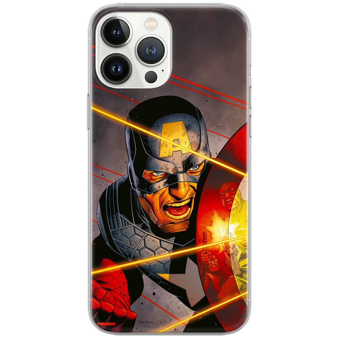 ERT GROUP mobile phone case for iPhone 13 PRO original and officially licensed Marvel pattern Captain America 007 optimally adapted to the shape of the mobile phone, case made of TPU