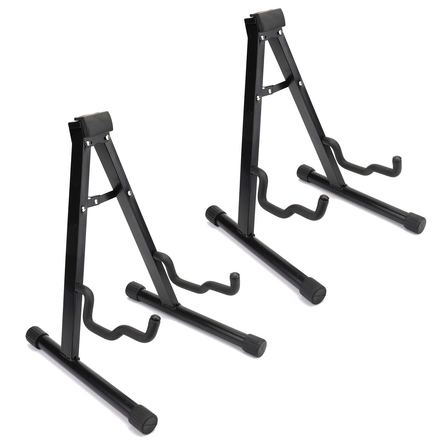 Photo 1 of Foraineam 2 Pack Guitar Stand Universal A-frame Folding Stand with Secure Lock for Acoustic Classic Electric Guitars