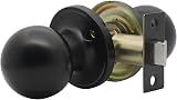Probrico Matte Black Passage Door Knobs Interior Keyless Door Knob Set 1 Pack view 6