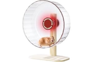 FunstersTail Super Silent Hamster Wheel 10.4 Inch, Magnetic Large Rat Wheel for Chinchilla, Gerbil, Guinea Pig, Cat, Mouse, Sugar Glider and Dwarf, Syrian Hamster Accessories (Tomato Red)