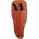 Housolution Garden Pruner Sheath, Pruner Tool Holster, Premium PU Leather Holster Protective Case Cover Scabbard for Gardening Pruning Shears Scissor - Brown