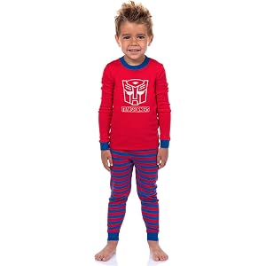 INTIMO Transformers Pajamas Boy's Autobot Logo Tight Fit 2 Piece Pajama Set