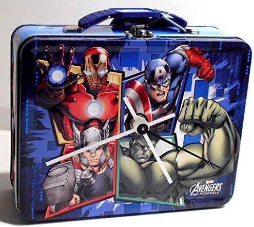 Avengers Blue Lunch Box Clock