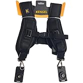 KENGEL Double-Shoulder Double-Camera Strap, While The Two Cameras Have a Tripod Base.