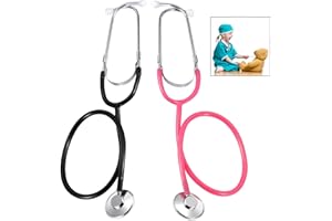 iPobie 2 Pcs Stethoscope Toy,Pretend Play Doctor's Set Role-Playing Games Toys for Children