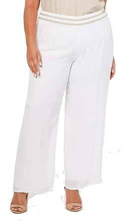 plus size gauze pants