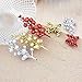 ( Pack of 12 ) Glittery Gold Artificial Berry Picks for Home Christmas Wreath Decor