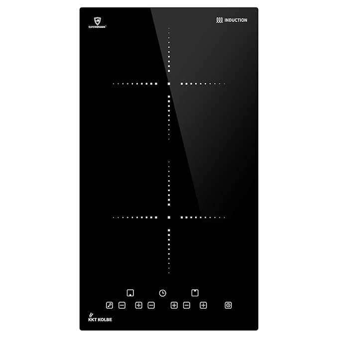 KKT KOLBE IND290 Induktionskochfeld kompakt / 2 Zonen Kochfeld / 29 cm Breite/Mini Kochfeld Induktion/Mini Einbaukochfeld/Kom