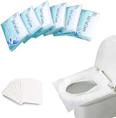 MAIYADUO 60PCS Disposable Toilet Seat Covers Flushable Travel Kids Adults