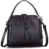 Genuine Leather Handbag for Women Vintage Handmade Satchel Crossbody Purse with Removable Top-Handle Strap | Genuine Leather, Vintage, Handmade, with Removable, Top-Handle, Strap