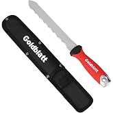 Goldblatt 8" Rockwool Insulation Knife, Sod Cutter Tool for Fiberglass | Sod Knife, Double-sided Wavy Serrated Stainless Saw, Hammer-end Grip, for Rockwool, Foam, Styrofoam &amp; Pipe Insulation