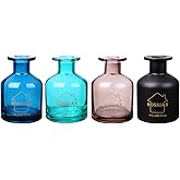 HOSSIAN Diffuser Glass Bottles Black -Empty Reed Diffuser Bottle With Sticks- Fragrance accessories use for DIY replacement reed diffuser sets (4 Color)