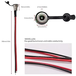 weideer 5Pcs 10A DC Power Jack Cord Socket