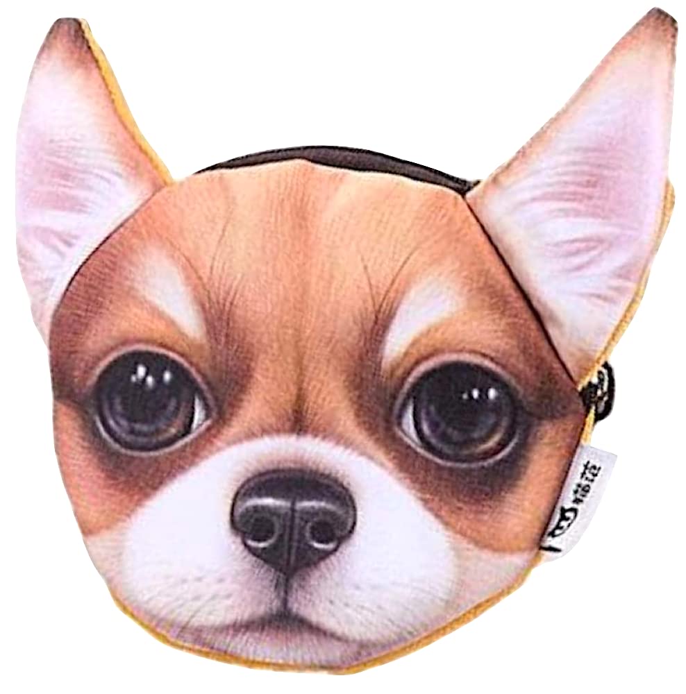 EZB Cute Animal Plush Zip Up Puppy Dog Purse | Chihuahua