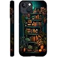 kiritfox Case Compatible with for iPhone 15,Bookshelf Book Plant Phone Case Hybrid 2-Layer Hard Shell,Shockproof Soft for Girl Women Boy Men,Case for iPhone 15