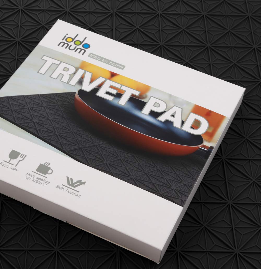 IDDOMUM Hot Pad Trivet for Hot Dishes and Pots, Heat-resistant Pot Holder, Large Drying Mat for Kitchen(4 Pack)