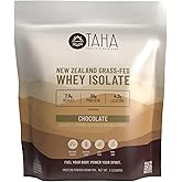 Taha Health & Nutrition Chocolate Whey Protein Isolate Powder, 30g Protein, 7.9g BCAAs, 4.3g Leucine | New Zealand Free-Range, Grass-Fed Dairy | Gluten-Free, Keto, Kosher | 2LB, ~24 Servings