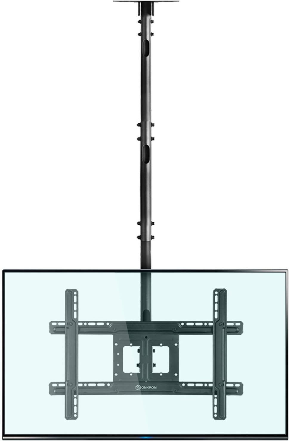 ONKRON Ceiling TV Mount Bracket Height Adjustable for 32 to 70 Inch LED LCD TVs N2L Black