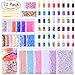 Slime Supplies for DIY Slime - IEFWELL Fluffy Slime Supplies Slime Supply Kit for Kids，DIY Slime Supplies Including Foam Beads, Fishbowl Beads, Glitter Jars, Totaling 72 Packs Slime Making Supplies