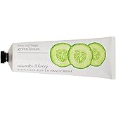 The Cottage Greenhouse Cucumber & Honey Handcreme, 4 oz, Hydrating & Moisturizing Hand Cream for Dry, Cracked Hands, Luxury Purse Essential Lotion for Women