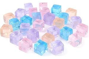Ice Cube Stress Ball 30PCS 1in Flexible Silicone Clear Ice Block Squeeze Toys Stress Balls Portable Relief Toy for Office, Pa