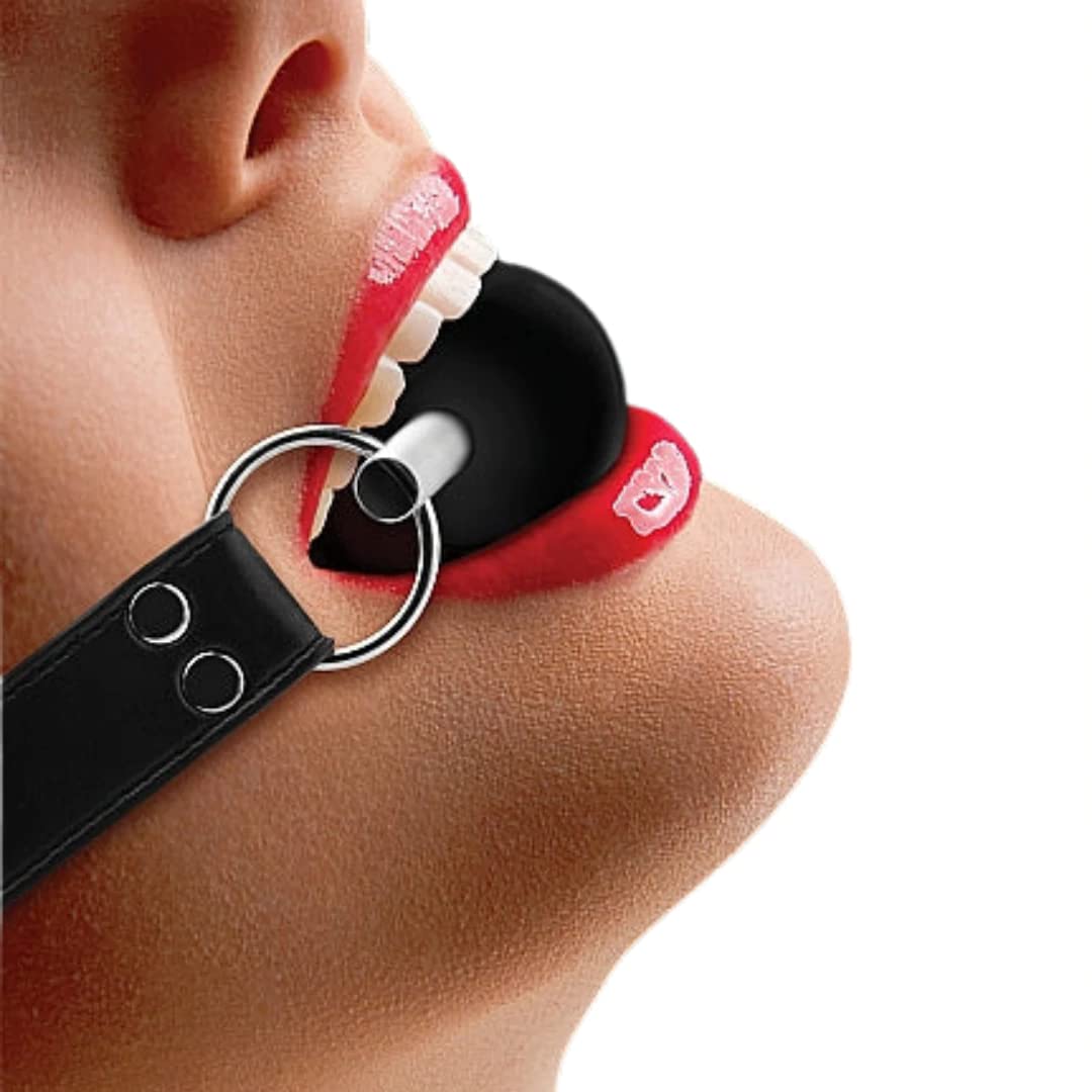 Ouch! Solid Ball Gag Restraining and Bondage Black