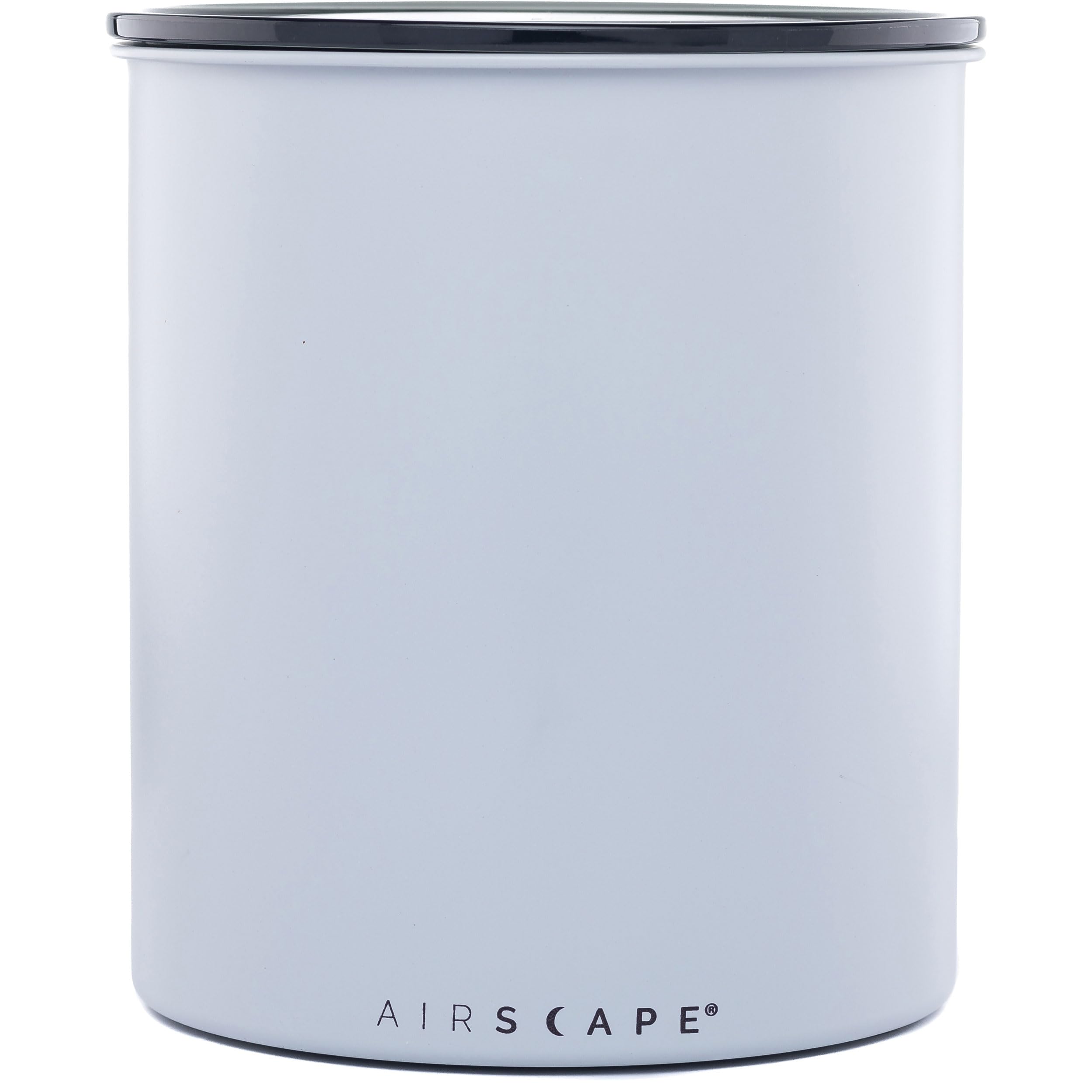 Airscape Coffee Storage Canister (1.1 kg Dry Beans) - Extra Large Kilo Size Food Storage Container, US patented Airtight Two Way Valve Lid Pushes Air Out to Preserve Freshness (Matte Grey)