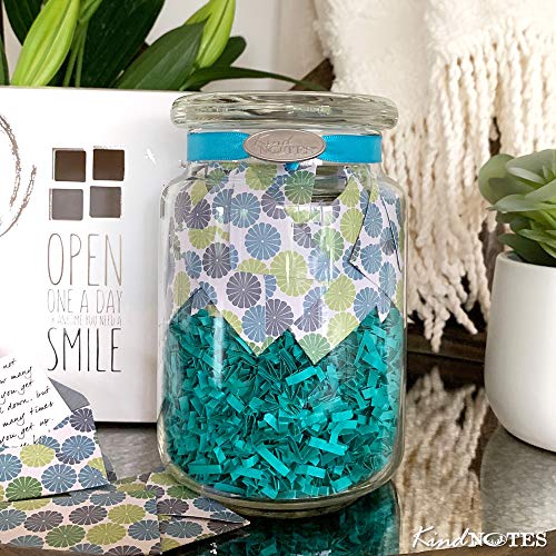 KindNotes Glass Keepsake Gift Jar with Inspirational Messages - Modern Circles