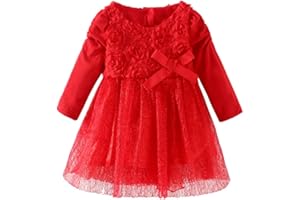 Mud Kingdom Baby Girls Princess Dress Tutu Christening Baptism Birthday Party Wedding 0-4 Years