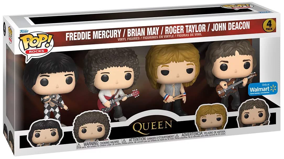 Pop! Vinyl - Queen - Freddie Mercury,Brian May,Roger Taylor,John Deacon 4 Pack