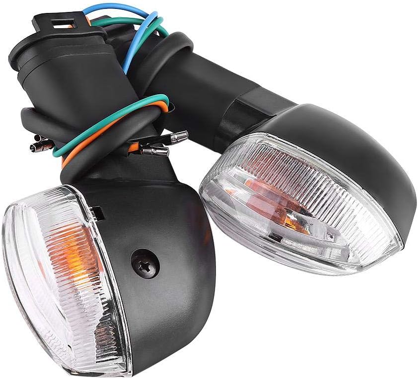 Motorcycle Turn Signal Lights, Motorcycle Turn Signal Light Indicator Lamp For Yamaha YZF R1 R6 FZ1 FZ6 With Lens (White Lens)