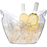 Ice Bucket Wine Bucket，Clear Acrylic 4 Liter Plastic Tub for Drinks and Parties, Food Grade, Perfect for Wine, Champagne or Beer Bottles