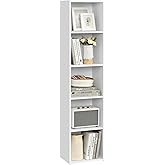 VASAGLE Custos Collection - Bookshelf, 5-Tier Bookcase, Book Shelf, Open Storage Shelf, 9.4 x 11.9 x 52.8 Inches, for Living 