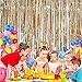 UTOPP 2 Pack Foil Fringe Curtains Photo Backdrop Party Decorations, 3ft x 8 ft Shiny Metallic Tinsel Party Door Curtain Photo Booth Props for Birthday Wedding Party Decor (gold champagne)