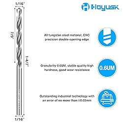 1/16" Drill Bits Solid Carbide Drill Bits, Tungsten