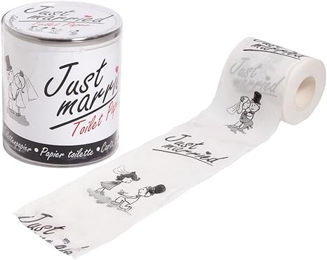Scarica Gratis Images Papier Toilette Humoristique Just Married Fun Party Gag Papier actualisé par