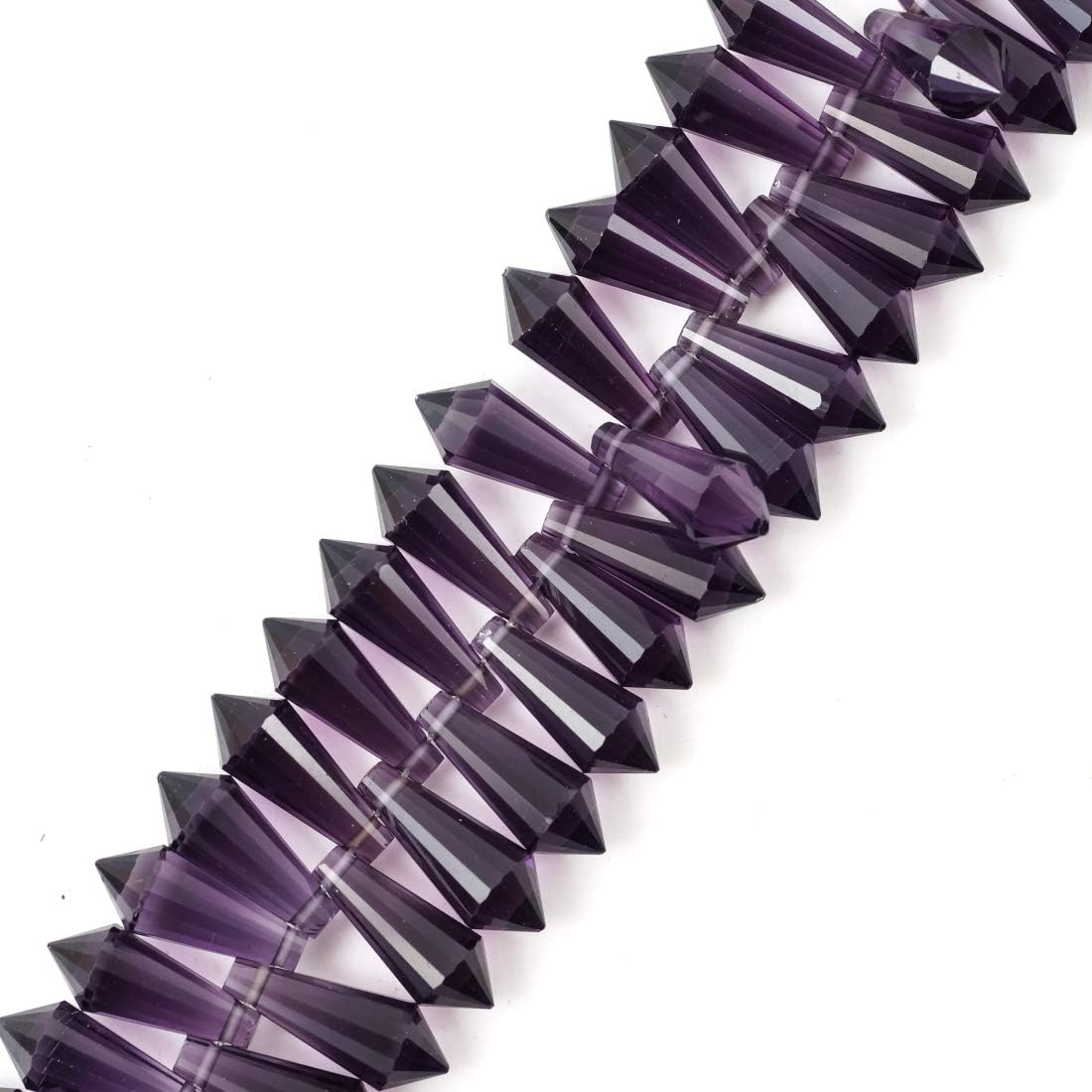 100pcs Czech Top Drilled 20mm Large Teardrop Pendant Prism Loose Beads Amethyst for Jewelry Craft Making Supplies CCD827
