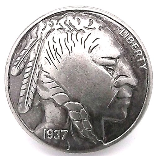 Indian Head Concho Snap Set Nickel 7/8