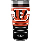 Tervis Traveler NFL Cincinnati Bengals - Hype Stripes Triple Insulated Insulated Tumbler Travel Cup Keeps Drinks Cold & Hot, 20oz, Stainless Steel
