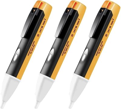 Asheyya 3 PCS Voltage Tester Pen Non-Contact 90V-1000V Flashlight Buzzer