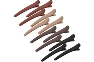 12 PCS Hair Clips for Styling Sectioning, YISSION 3.1 Inch Matte Alligator Hair Clips Hair Barrettes No Crease Duck Billed Hair Clip, Hair Styling Accessories for Women Girls