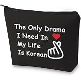 BLUPARK Make-up-Tasche „The Only Drama I Need In My Life Is Korean“ – Kosmetiktasche Für K-Drama Fans