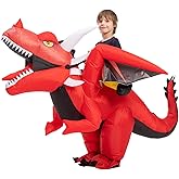Inflatable Dragon Costume Ride On Halloween Blow Up Costumes for Themed Party Dress Up Cosplay Red