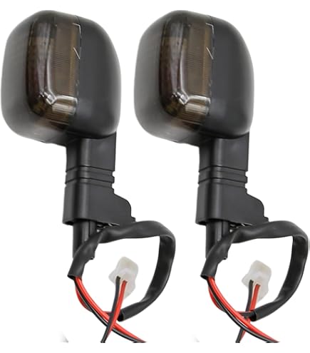 thumbnail image 2 of Motorcycle Turn Signal Lights – Halogen Indicator Lamps For BMW F650GS F800GS F800R F800S (Black Housing, Clear Lens) 2 of 2