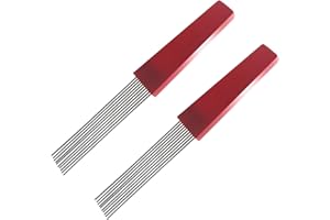 2PCS Guiro Scraper Brush,Plastic and Stainless Steel Comb Latin Percussion for Various Percussion Instruments Musical Instrum