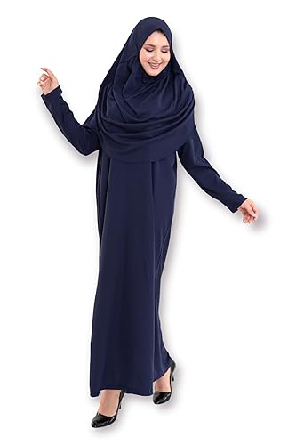 Avanos Prayer Clothes Muslim Women Praying Islamic Dress Hijab Abaya Niqab  Burka Plus Size (Navy Blue, 2) in Dubai - UAE | Whizz Dresses