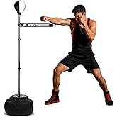 360° Spinning Speed Punching Bag - Adjustable Free-Standing Boxing Trainer for Home Gym, Adults, Boost Reflexes, Endurance & Coordination